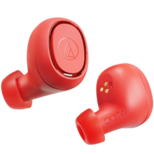 铁三角 CK3TW 真无线 入耳式TWS耳机 无线蓝牙HiFi/高保真 蓝牙5.0 运动触控 学生网课 红色