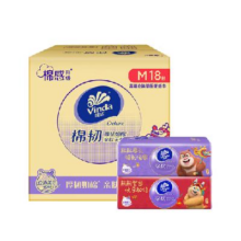 PLUS会员：Vinda 维达 抽纸 棉韧M码3层18包 *3件