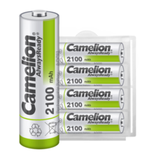 飞狮（Camelion）低自放镍氢充电电池高容量 5号/五号/AA 2100毫安时4节 鼠标/麦克风/玩具/剃须刀35元