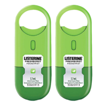 李施德林 (Listerine) 口喷清凉口味男女便携口腔喷雾清新剂 7.7mL*2支装
