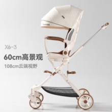 遛娃神器！playkids 普洛可  可坐可躺睡婴儿折叠高景观溜娃手推车 X6-3