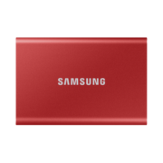 三星（SAMSUNG） 2TB Type-c USB 3.2 移动固态硬盘（PSSD） T7 红色 NVMe传输速度1050MB/s 超薄时尚