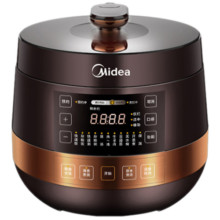 美的（Midea）电压力锅 电高压锅家用不粘双内胆3-4-5-8个人电饭煲 智能一键排气多功能 可开盖煮电饭煲 MY-YL60Easy203 6L