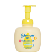 强生（Johnson）婴儿洗发水沐浴露二合一儿童幼宝泡泡洗护400ml无泪配方水润亲肤