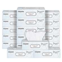 妮飘（Nepia）贵族柔润保湿柔纸巾乳霜纸敏感肌鼻敏感适用3层110抽18包整箱