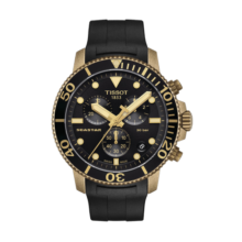 天梭(TISSOT)瑞士手表 海星系列橡胶表带石英男表 T120.417.37.051.01