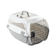 京东京造 宠物航空箱猫太空舱猫咪外出便携用品托运箱狗笼手提式旅行箱 S号 白灰
