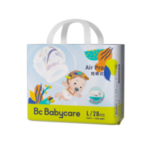 bc babycare Airpro新升级呼吸裤 bbc拉拉裤 成长裤 婴儿尿不湿 新老包装随机 大码L28片 (9-14kg)