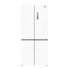 美的（Midea）60cm超薄无缝全嵌457白色十字门双开四开门多门大容量 底部散热一级变频家用智能电冰箱 以旧换新 MR-457WUSPZE灰