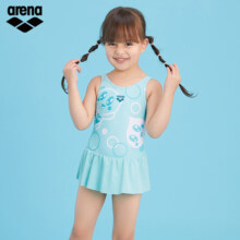 arena阿瑞娜大小儿童连体裙式泳衣可爱舒适女童泳衣套装卡通