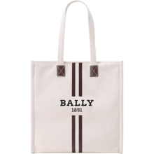 巴利（BALLY）送女友经典条纹托特包手提袋单肩包自然色63000681099元