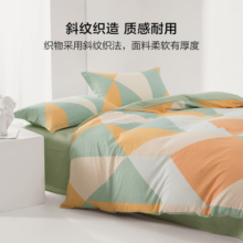 百丽丝100%纯棉被套单件双人被罩学生宿舍被套全棉床上用品 格瑞里尔【条格系列】 150cm×210cm(适用1.2米床)