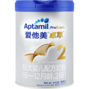爱他美（Aptamil） 卓萃较大婴儿配方奶粉（6-12月龄   2段） 900g
