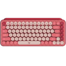 罗技（Logitech）POP KEYS 泡泡无线机械键盘 办公键盘 蓝牙键盘 游戏键盘 85键TTC轴  自定义表情包按键-粉