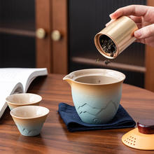 京东自有品牌，惠寻 行便携式茶具套装（1壶4杯）39.9元包邮