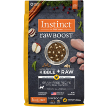INSTINCT天然百利猫粮 增肥进口全价冻干双拼粮宠物小幼猫成猫全阶段猫粮  原食生鲜鸡肉全猫粮 10磅/4.5kg