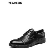 PLUS会员：YEARCON 意尔康 真皮系带软皮英伦商务正装鞋128.35元包邮 （需用券）