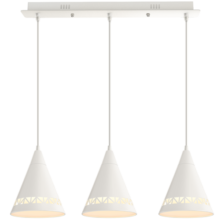 雷士（NVC）雷士照明LED餐吊灯餐厅吧台灯具现代简约铁艺三头吊灯 白色