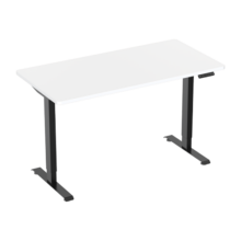 蓝立哆 （Elydo）电动升降桌电脑桌办公书桌双电机站立式工作台学习桌H2 H2黑色桌腿+苏丹象牙白色桌面 1.2*0.6m桌板