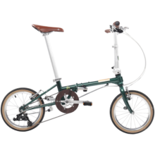 大行（DAHON）折叠自行车大行16英寸铬钼钢5变速成人男女式复古单HAC653 邮政绿