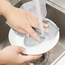 洁饶 厨房洗碗布 不沾油银丝洗锅巾 20条装