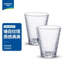 乐唯诗 锤纹玻璃杯家用牛奶杯果汁杯高颜值ins水杯简约茶杯饮料杯子 【锤炼纹】220ML*6