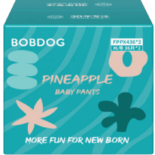 排湿透气不闷湿！BoBDoG 巴布豆 新菠萝 宝宝拉拉裤 XL72片（其他尺码同价）