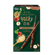 格力高(glico)百奇坚果系列榛子脆百奇巧克力味涂层饼干棒休闲零食48g*8件