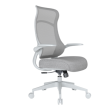 恒林 黑天鹅电脑椅家用舒适久坐办公椅加厚坐垫书房学习椅HLC-3688 高级灰（撑腰高背+翻转扶手）