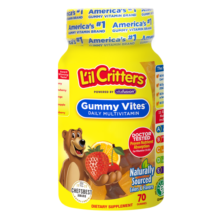 丽贵lilcritters小熊糖进口复合维生素叶黄素宝宝营养软糖70粒