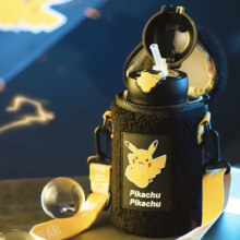 PLUS会员：BEDDYBEAR 杯具熊 儿童保温杯 经典皮卡丘黑 630ml