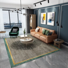 布迪思 地毯客厅地毯卧室茶几沙发毯可定制北欧简约现代满铺加厚防滑垫 光芒 140*200cm小客厅