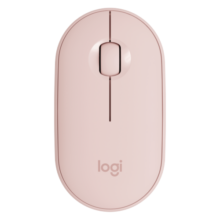 罗技（Logitech）LOGITECH PEBBLE鼠标 无线蓝牙鼠标 办公静音鼠标 女性鼠标对称鼠标 鹅卵石造型 玫瑰粉