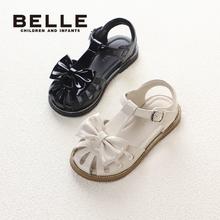 BeLLE 百丽 女童包头凉鞋软底防滑洋气百搭女宝宝公主鞋子