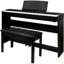 卡瓦依（KAWAI）电钢琴ES120 便携式成人儿童初学者入门考级 卡哇伊电子数码钢琴 ES120黑色+原装木架+三踏板+礼包