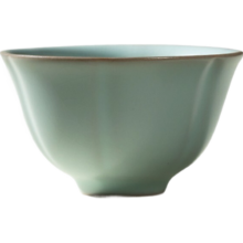 东道 汝窑茶杯 陶瓷开片可养功夫茶具主人杯单杯 中葵饮杯天青色 【预售】2024年甲辰落款