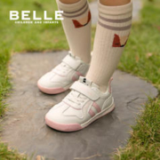 BeLLE 百丽 童鞋春24年儿童运动鞋男女时尚休闲鞋宝宝软底板鞋 粉色30码