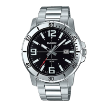 卡西欧（CASIO）手表 商务时尚腕表钢带防水石英男表指针手表 MTP-VD01D-1BVUDF