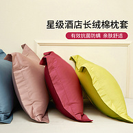 韩香家纺 60支全棉磨毛/摩卡缎天丝磨毛枕套  一对装 48*74cm