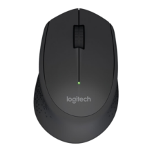 罗技（Logitech）M280 M275无线鼠标 笔记本电脑商务办公鼠标人体工学鼠标USB右手鼠标 M280 黑色(升级舒适材质)