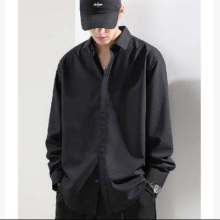 PLUS会员：I'M DAVID 男士纯色长袖衬衫 *3件