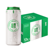 雪花啤酒（Snowbeer） 全麦纯生 500ml*12听【全麦芽纯生】