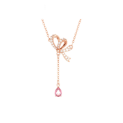 施华洛世奇（SWAROVSKI）三八妇女节礼物 施华洛世奇 VOLTA 项链 小小心“丝”生日礼物女 粉色 5647569