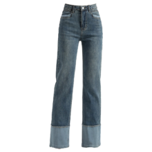 京东plus、百亿补贴： JEANSWEST 真维斯 阔腿牛仔裤女