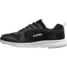 骆驼（CAMEL）网面透气跑步男鞋轻量健步运动鞋子 CSS221L0033 黑色 40