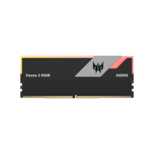宏碁掠夺者（PREDATOR）32G(16G×2)套装 DDR5 6000频率 台式机内存条 Vesta II 炫光星舰RGB灯条(C30) 石耀黑 助力AI