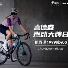 29日20点、促销活动：京东喜德盛燃动大牌日 抢券满1999减400