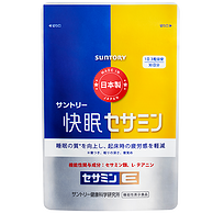日本进口，Suntory 三得利 快眠芝麻明安瓶闪睡片90粒 赠玛咖*5包
