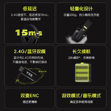 VGN 海妖V1 耳罩式头戴式2.4G蓝牙双模游戏耳机 黑色98.68元