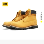 CAT卡特经典大黄靴马丁靴工装靴鞋子男士户外休闲加固防滑短靴 亮黄 40